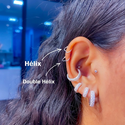 tipos de piercing dentro da orelha