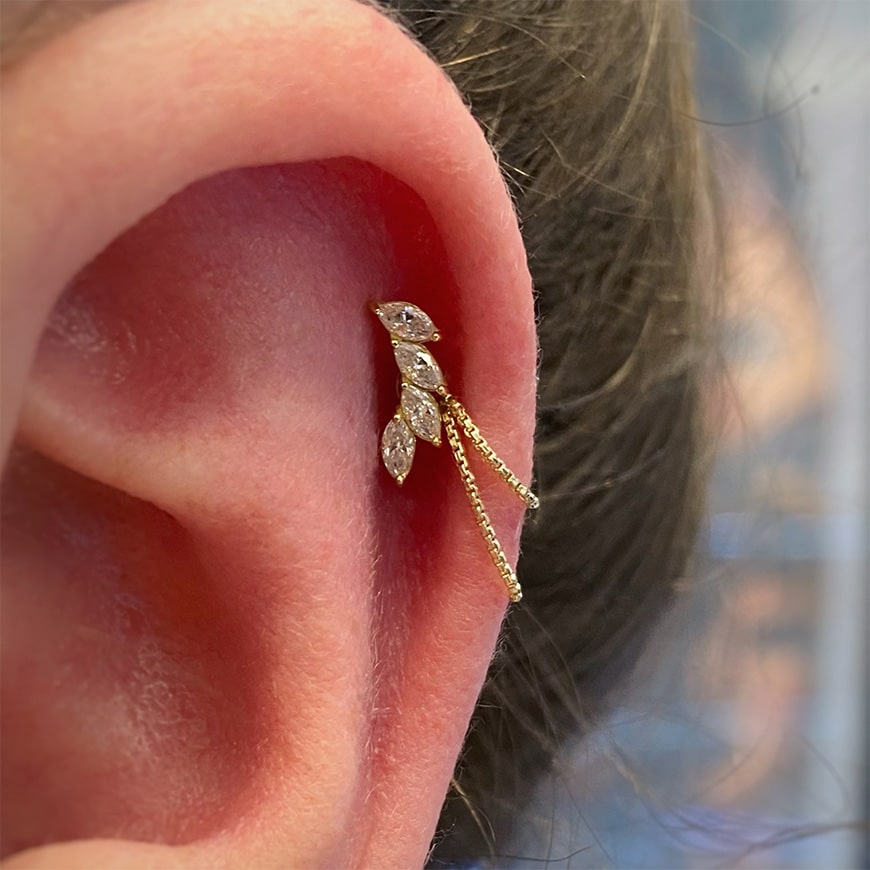 piercing helix titânio