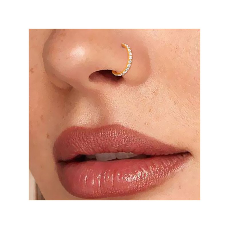 piercing argola nariz ouro branco