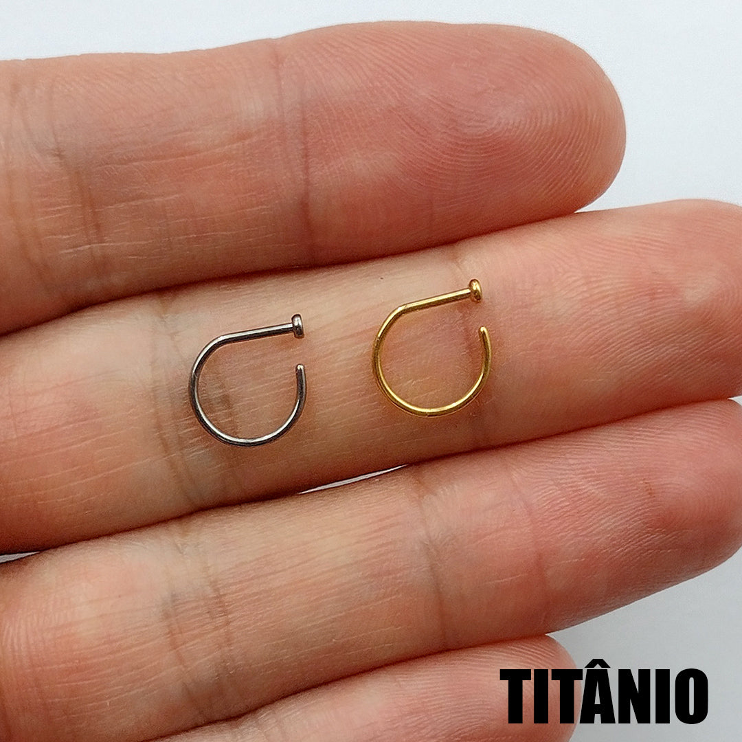 piercing argola nariz para furo recente