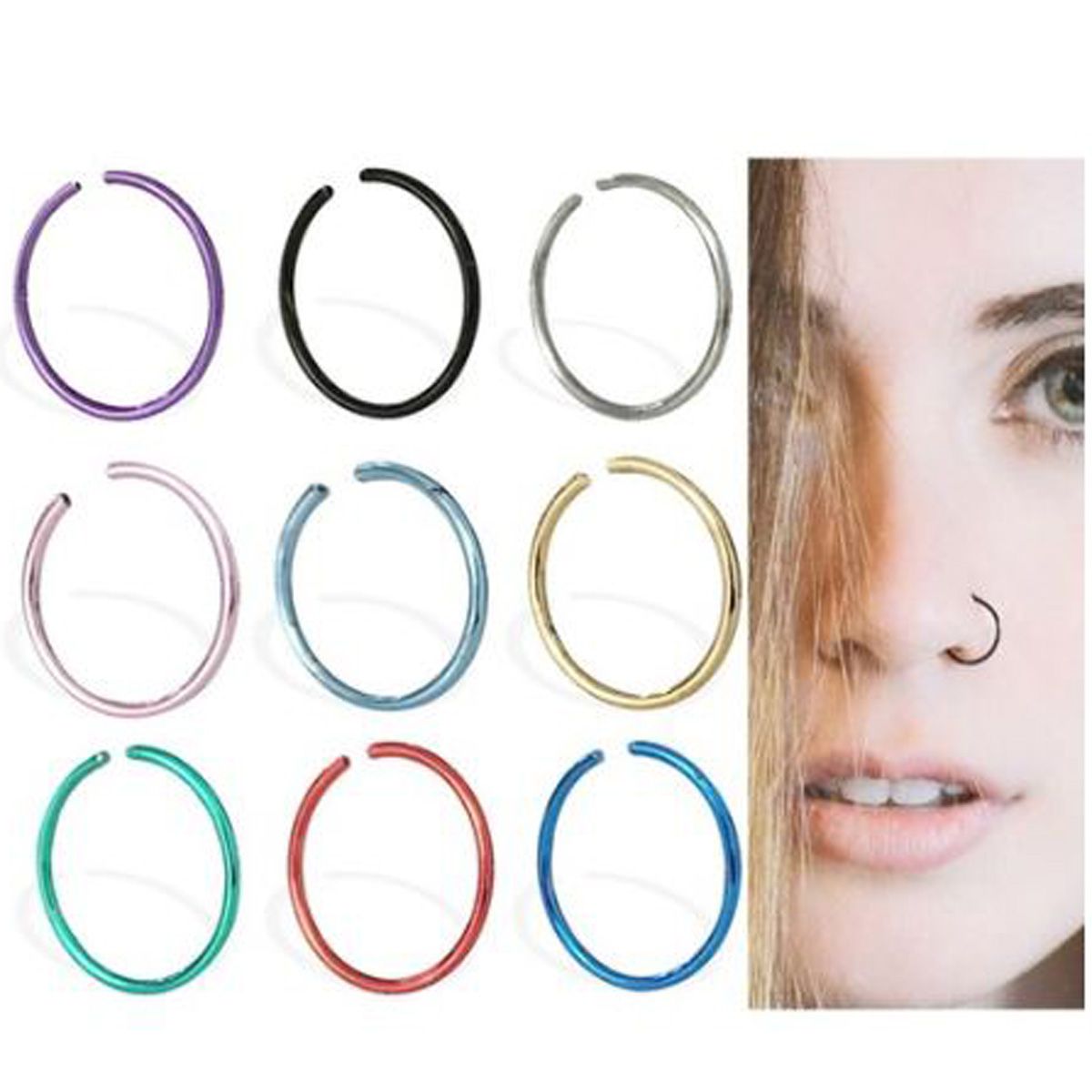piercing argola nariz pequeno