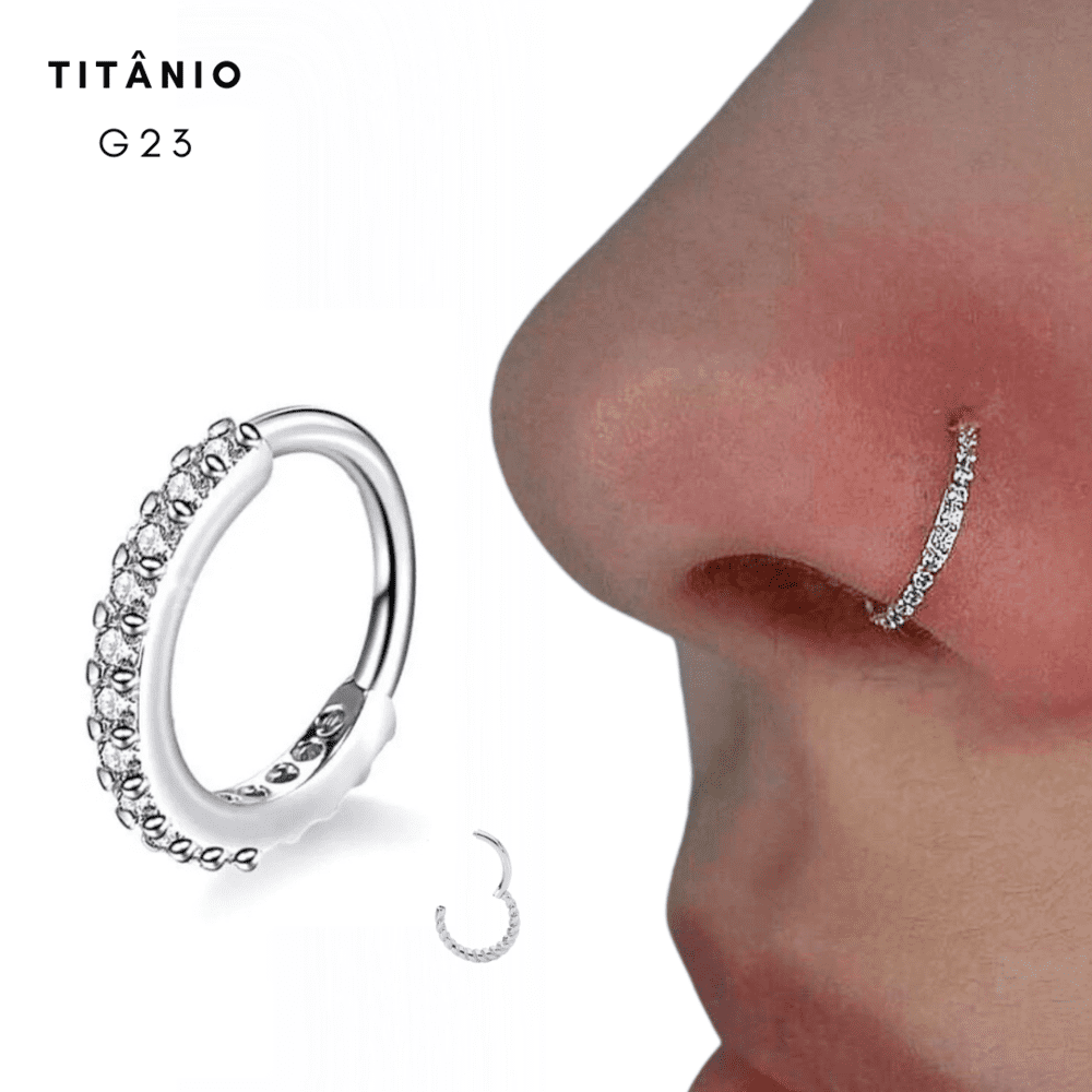 piercing argola nariz articulado