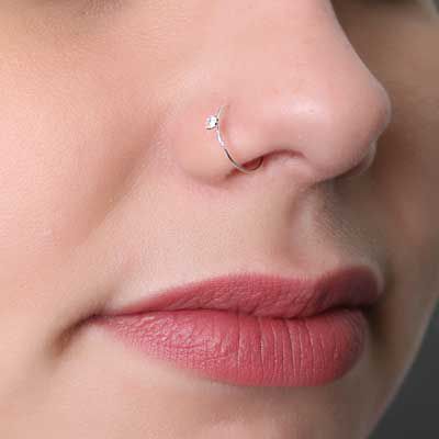 piercing argola nariz aço cirúrgico