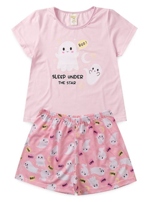 Pijama infantil feminino com shorts