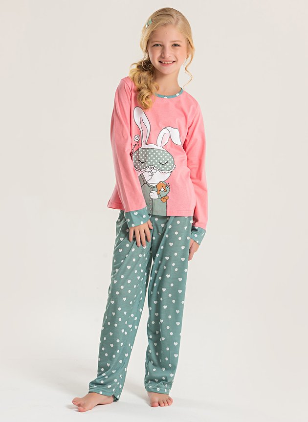 Pijama infantil feminino com calça