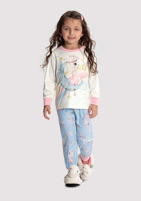 Pijama infantil feminino unicórnio