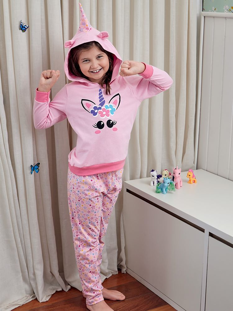 Pijama infantil feminino estampa animal