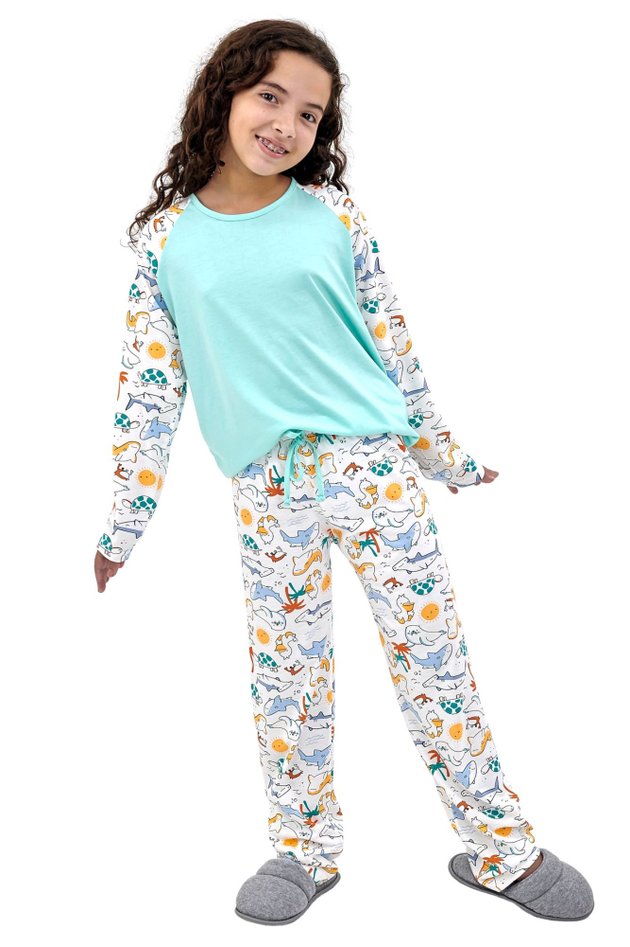 Pijama infantil feminino kigurumi