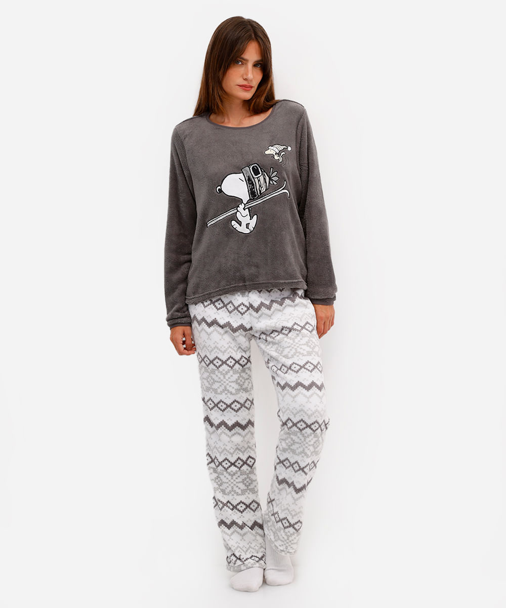 Pijama Snoopy temático (Natal, Valentine