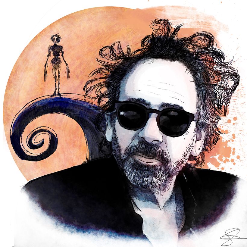 pintura tim burton