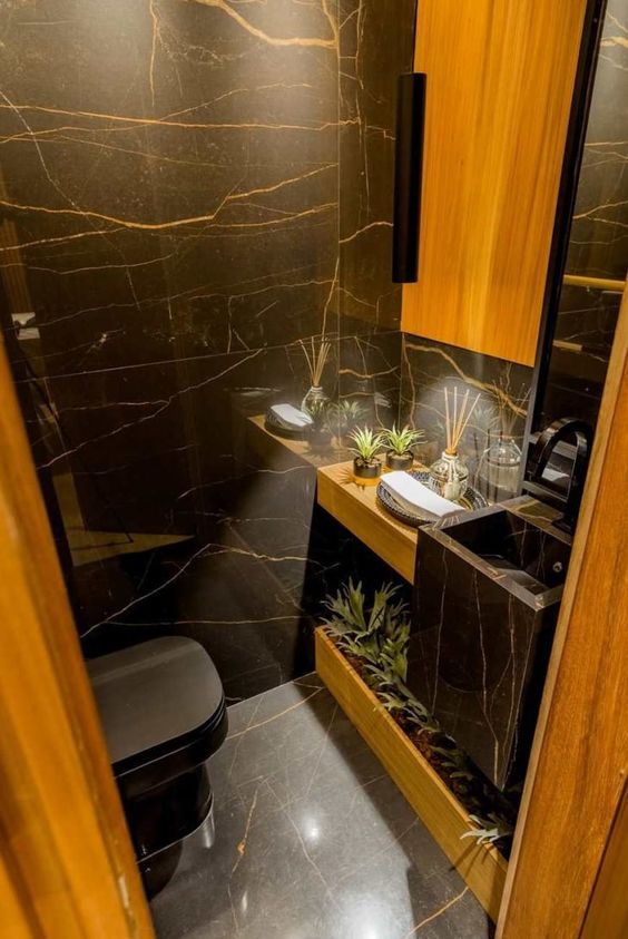 Piso preto para sala