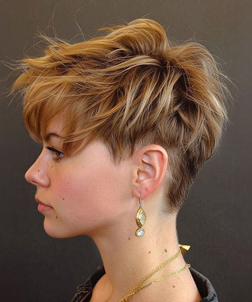 Pixie Cut Desfiado ou em Camadas