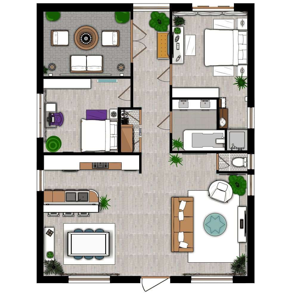 planta apartamento 2 quartos 40m2