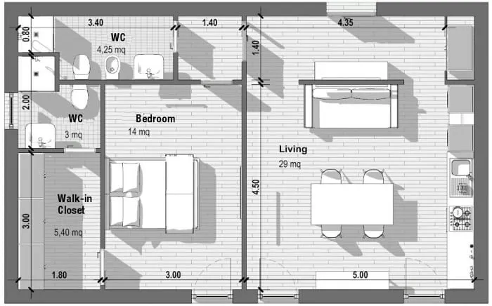 apartamento 2 quartos na planta preço