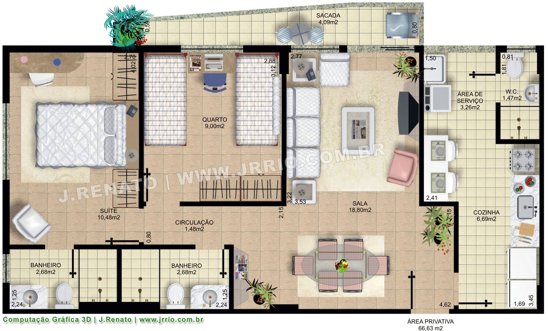 planta apartamento 2 quartos com suíte