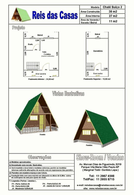 Chalé 1 quarto com mezanino
