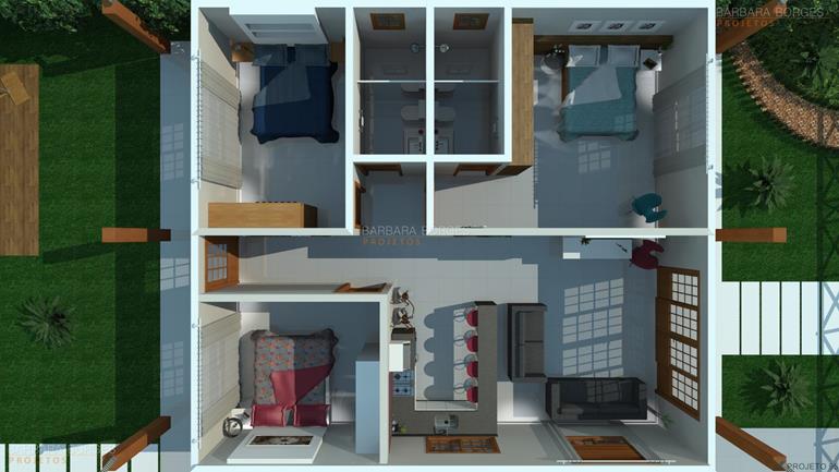 Chalé 1 quarto estilo A-Frame