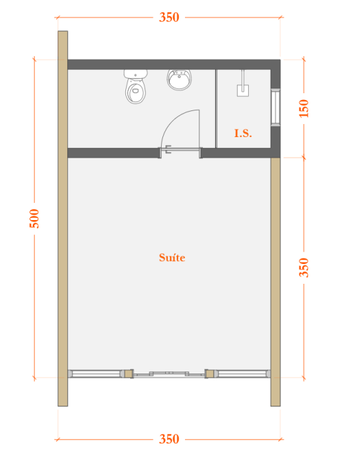 Chalé 1 quarto com mezanino