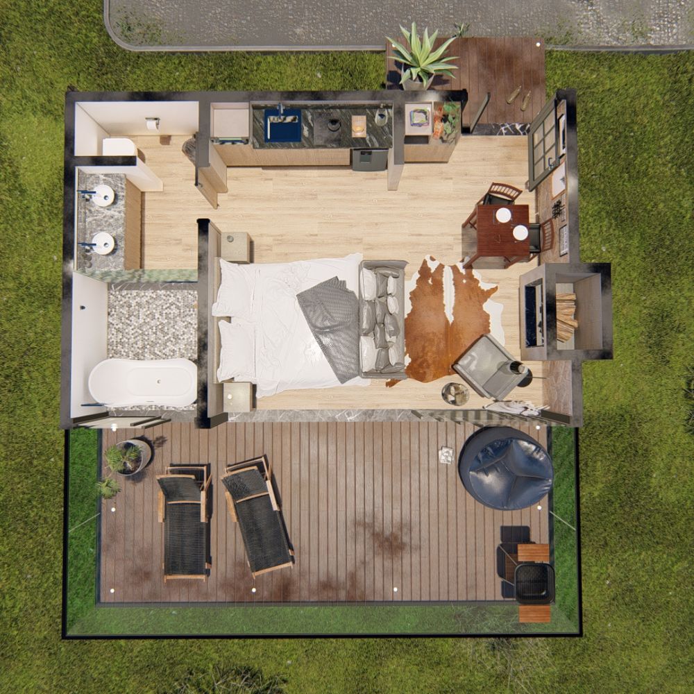 Custo construção chalé 1 quarto