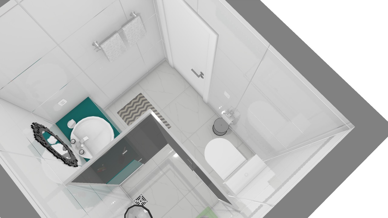 projeto banheiro pequeno linear