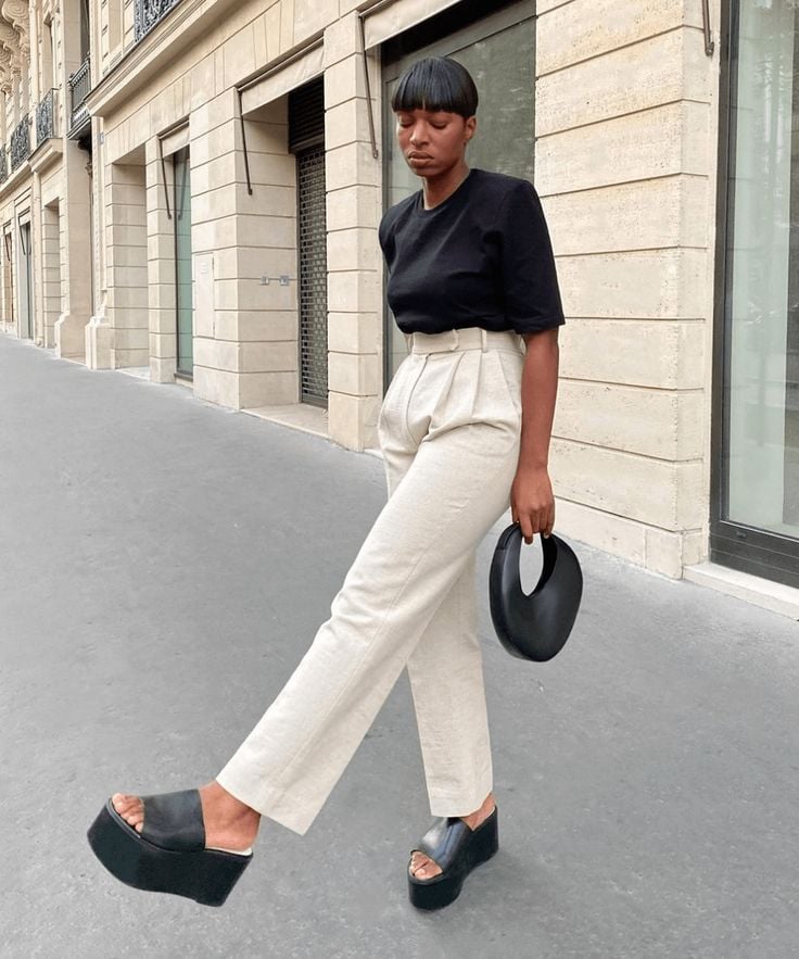plataforma sandália looks