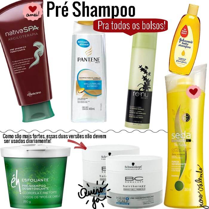 pré shampoo e condicionador qual a diferença