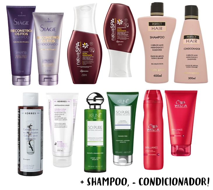 erros ao usar pré shampoo e condicionador