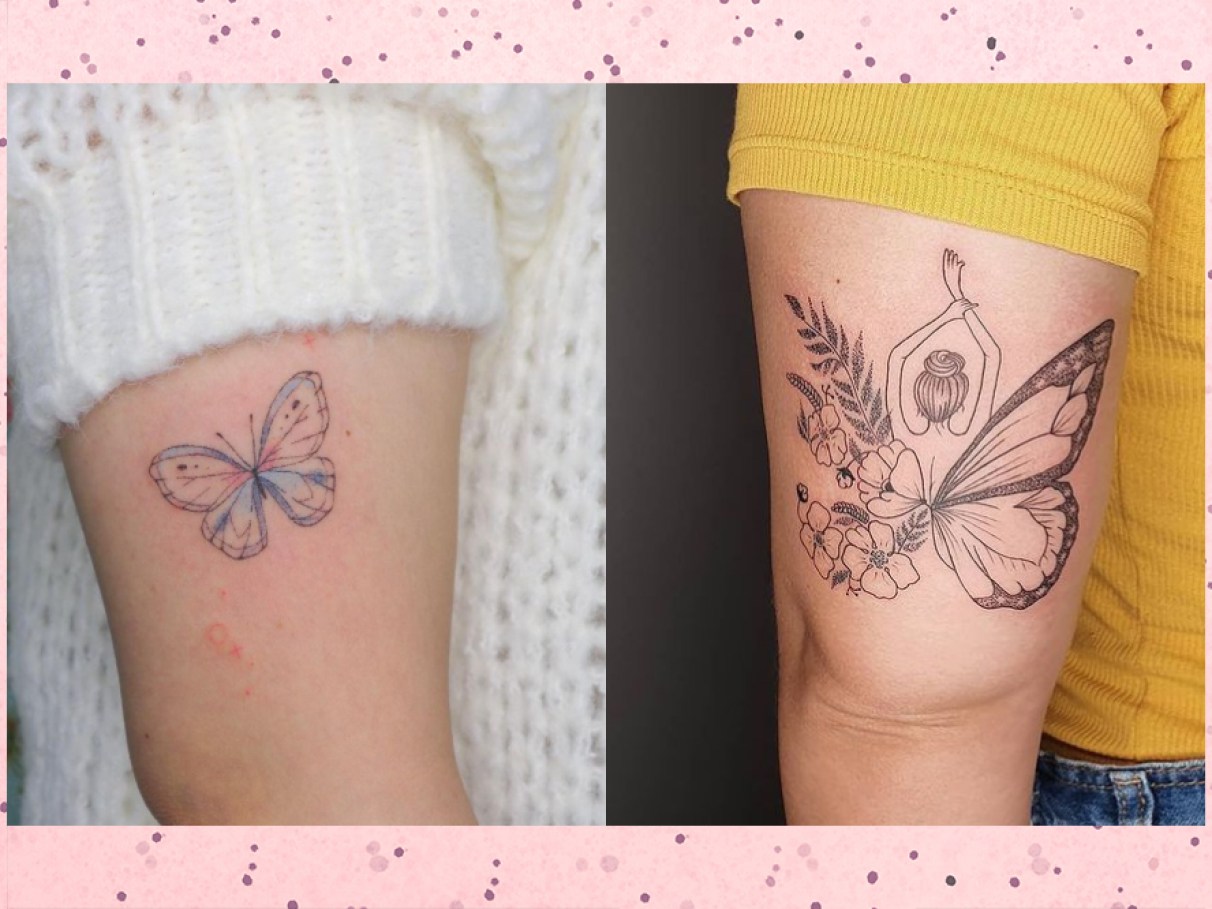 ideias tatuagem borboleta traço fino delicada