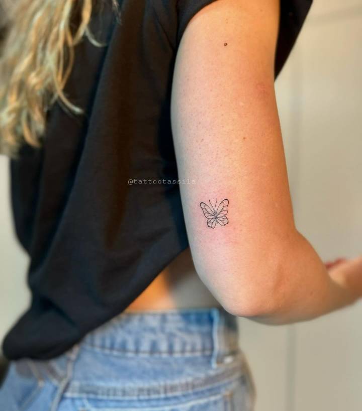 cuidados pós tatuagem borboleta traço fino