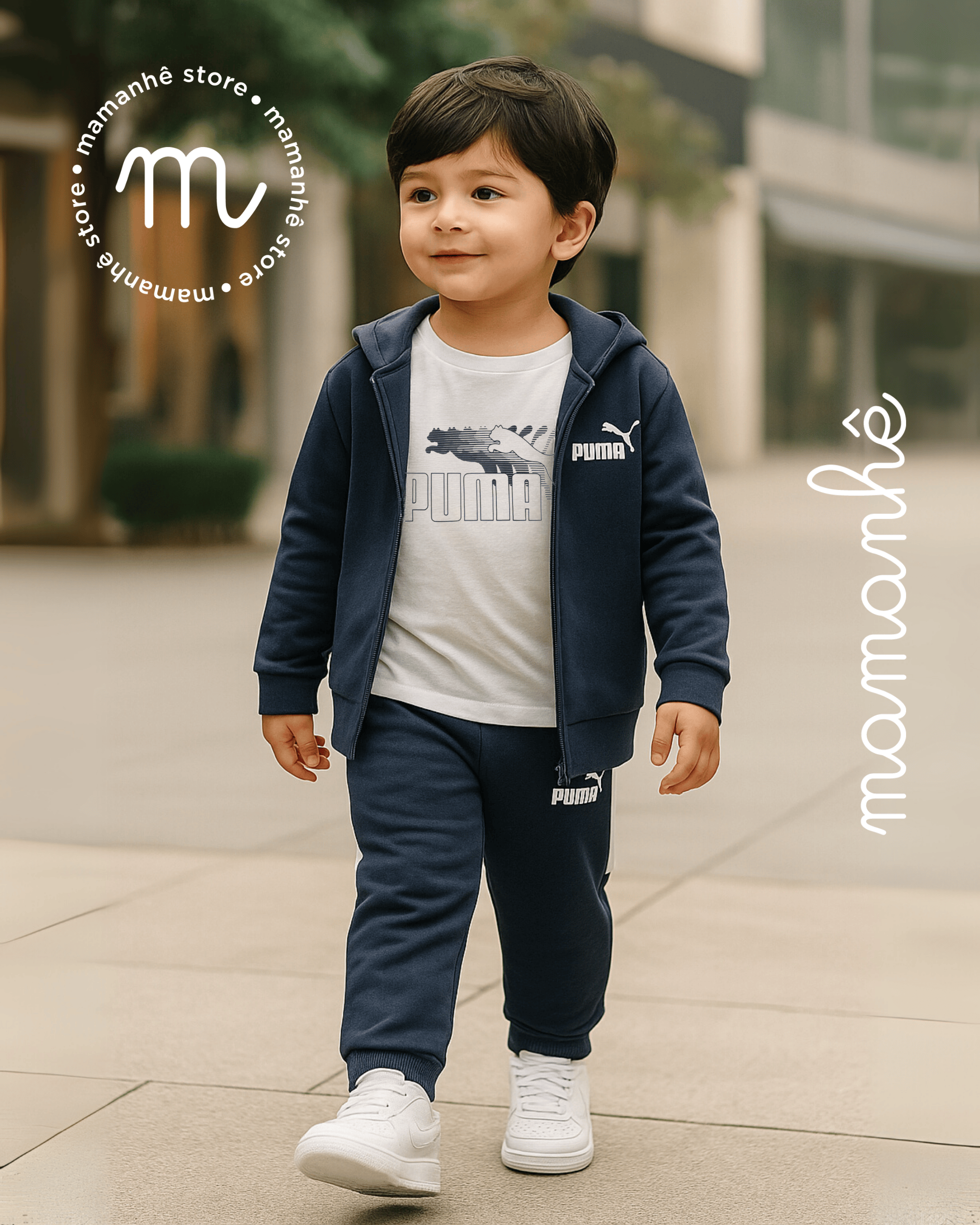 puma infantil com velcro