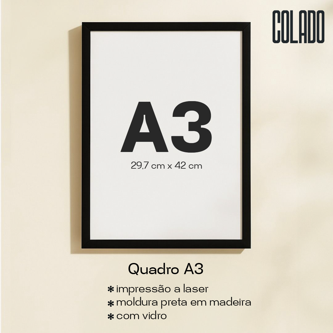 Moldura A3 com Vidro