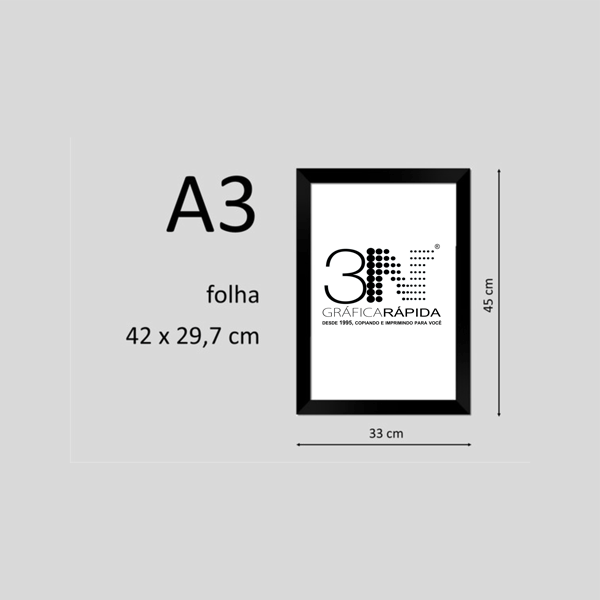 Moldura A3 para Diploma
