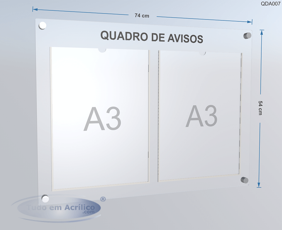 Moldura A3 com Acetato