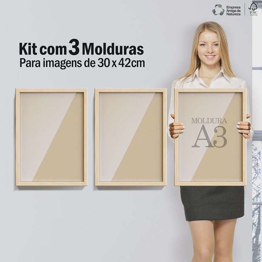 Moldura A3 Branca