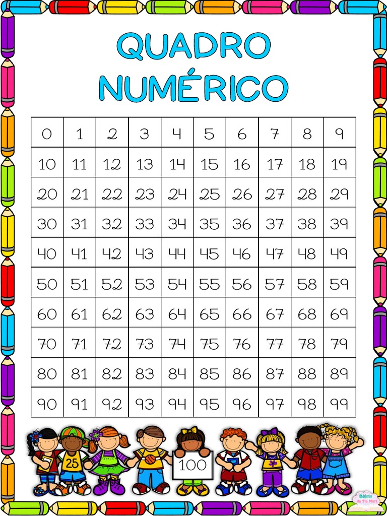 exercícios de matemática 1º ano quadro numérico