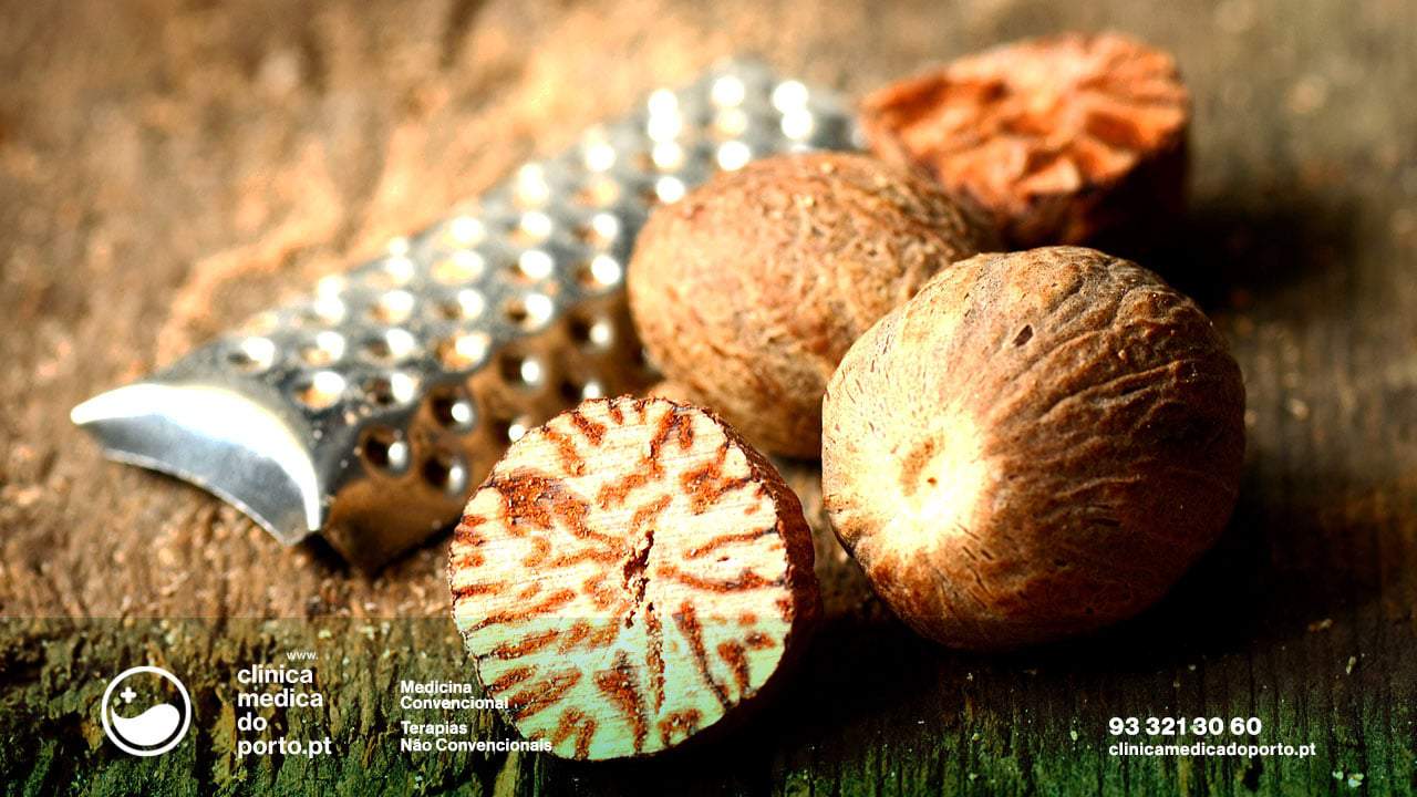 efeitos colaterais excesso noz moscada