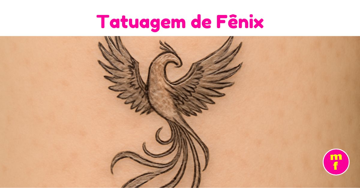 tatuagem fênix minimalista
