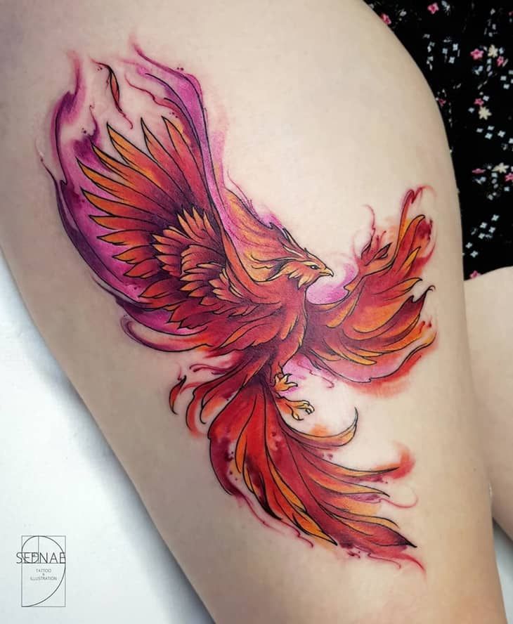 tatuagem fênix superação