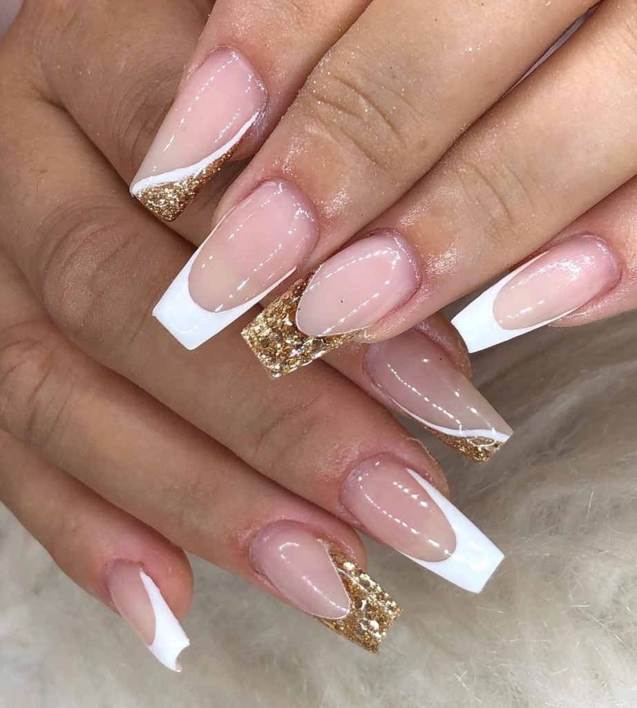 ideias de unhas francesinha branca modernas