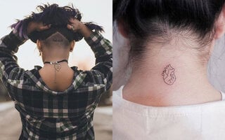 ideias tatuagem pequena nuca feminina