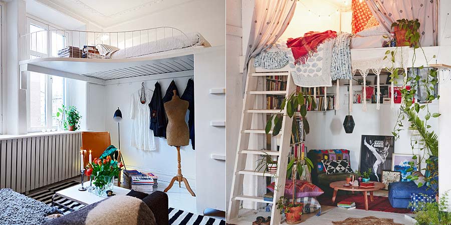 cama suspensa para espaço pequeno