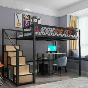 cama suspensa de metal