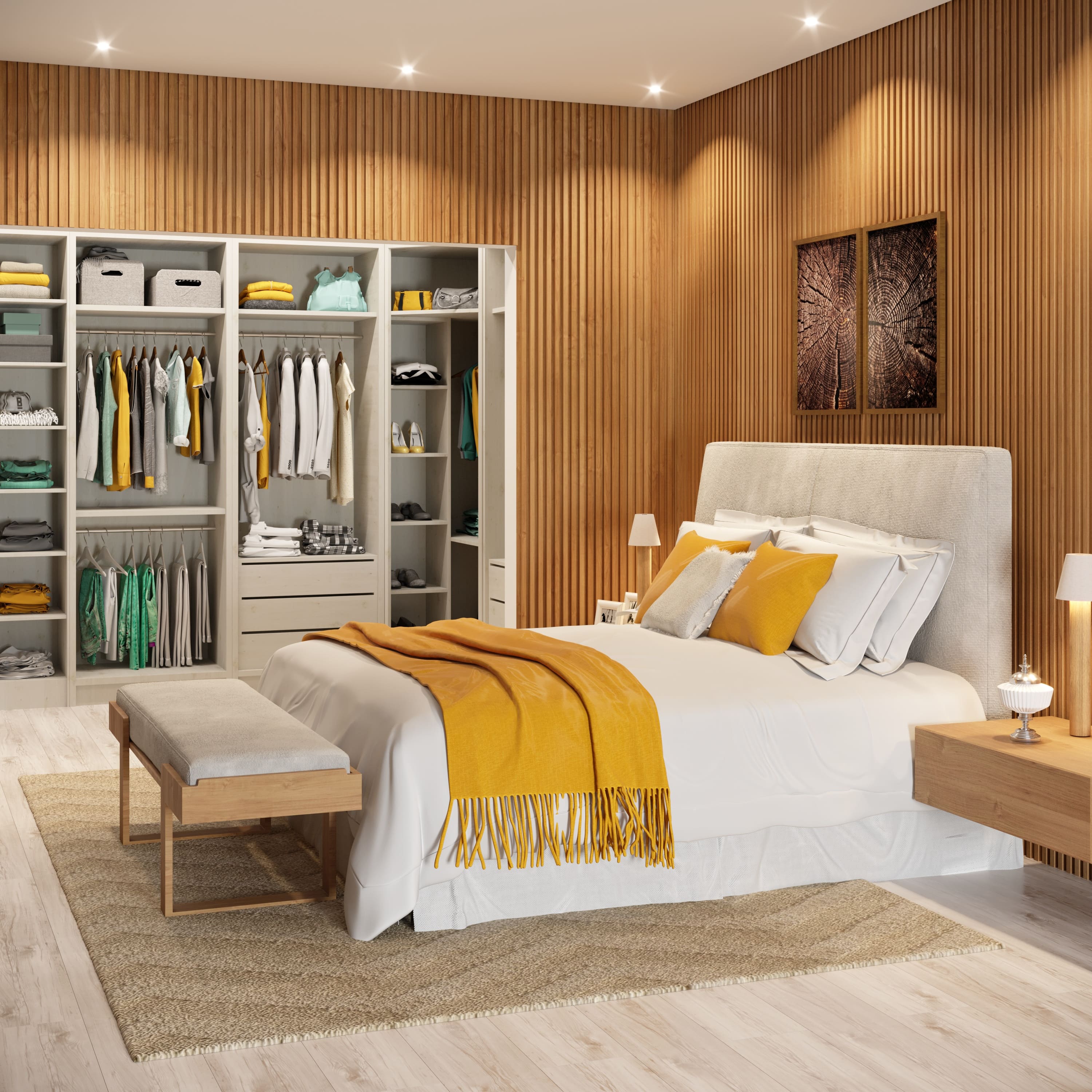 quarto de casal clean