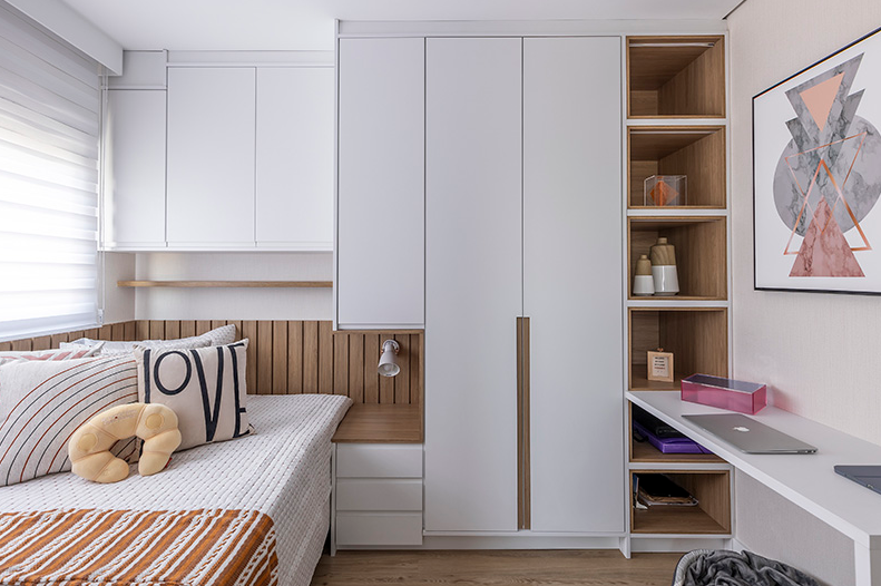 Quarto de solteiro planejado pequeno
