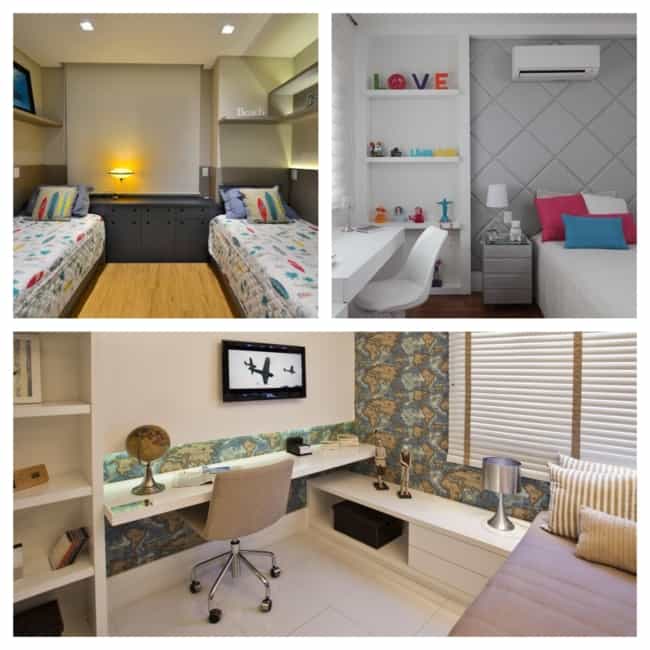 Quarto de solteiro planejado pequeno