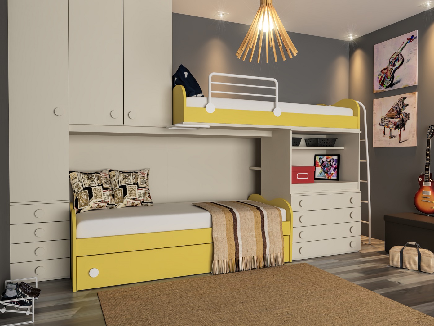 Quarto de solteiro planejado masculino