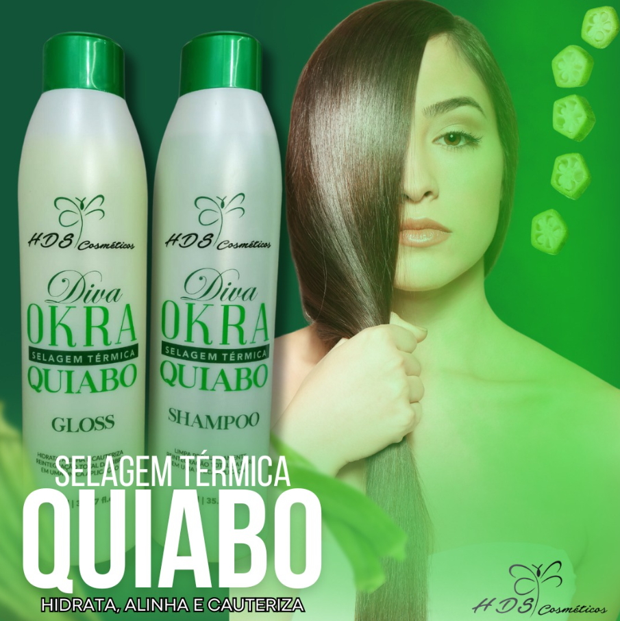 quiabo para alisar cabelo