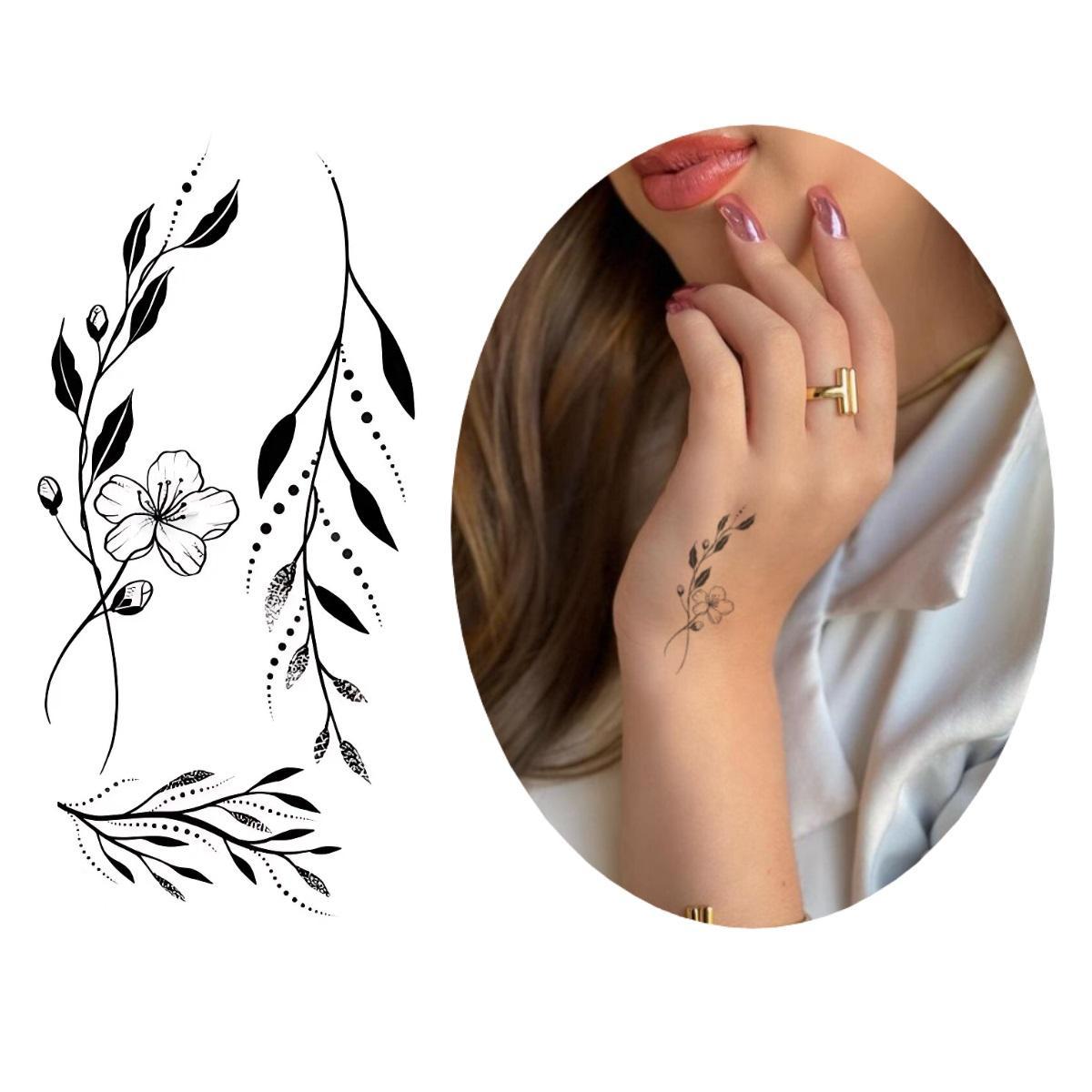 tatuagem ramo vs tatuagem floral completa