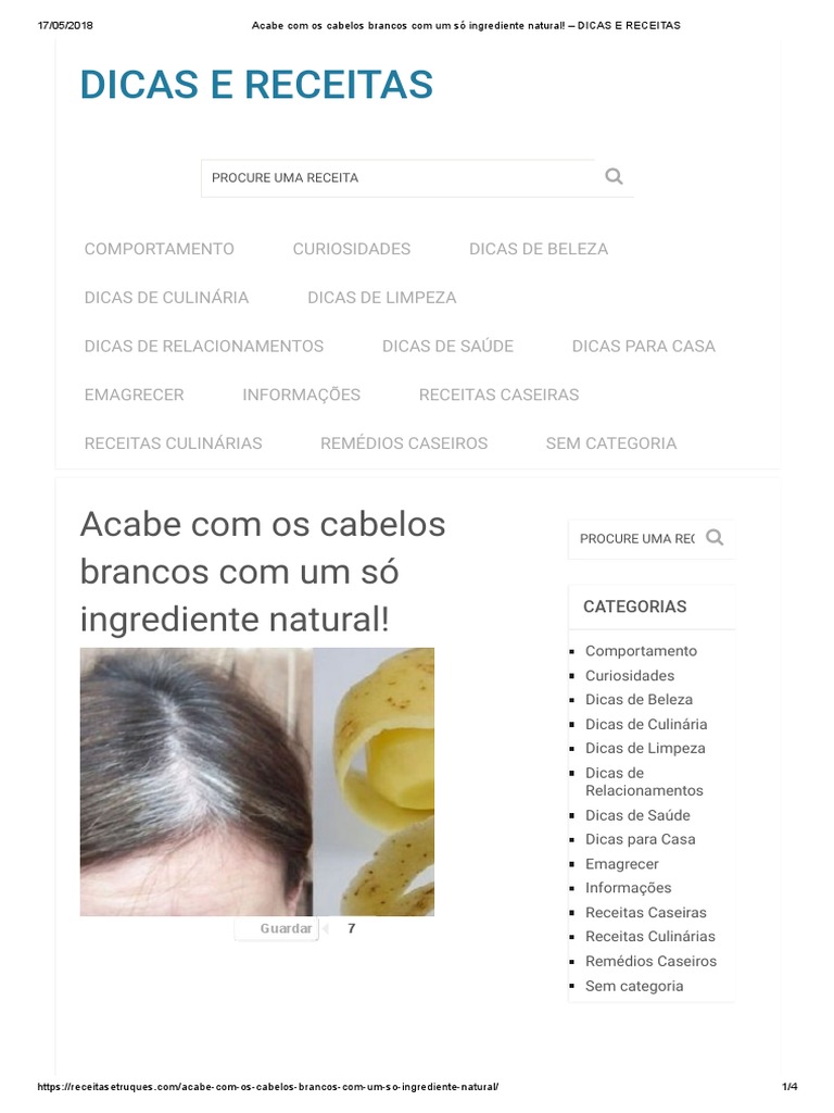 receitas caseiras para cabelo
