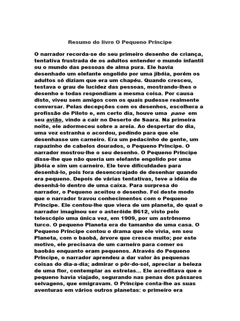 A Jornada do Pequeno Príncipe: Uma Análise dos Planetas Visitados
